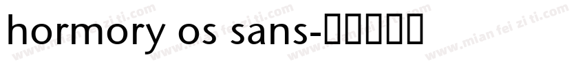 hormory os sans字体转换